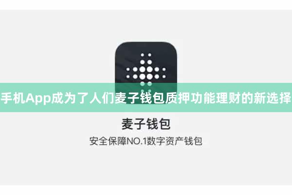 手机App成为了人们麦子钱包质押功能理财的新选择